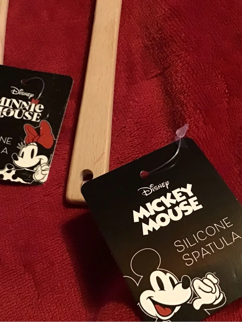 Set of two Mickey and Minnie kitchen spatulas